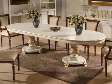 CLASSICO 1265 - Oval solid wood table by Guerra Vanni - view 2